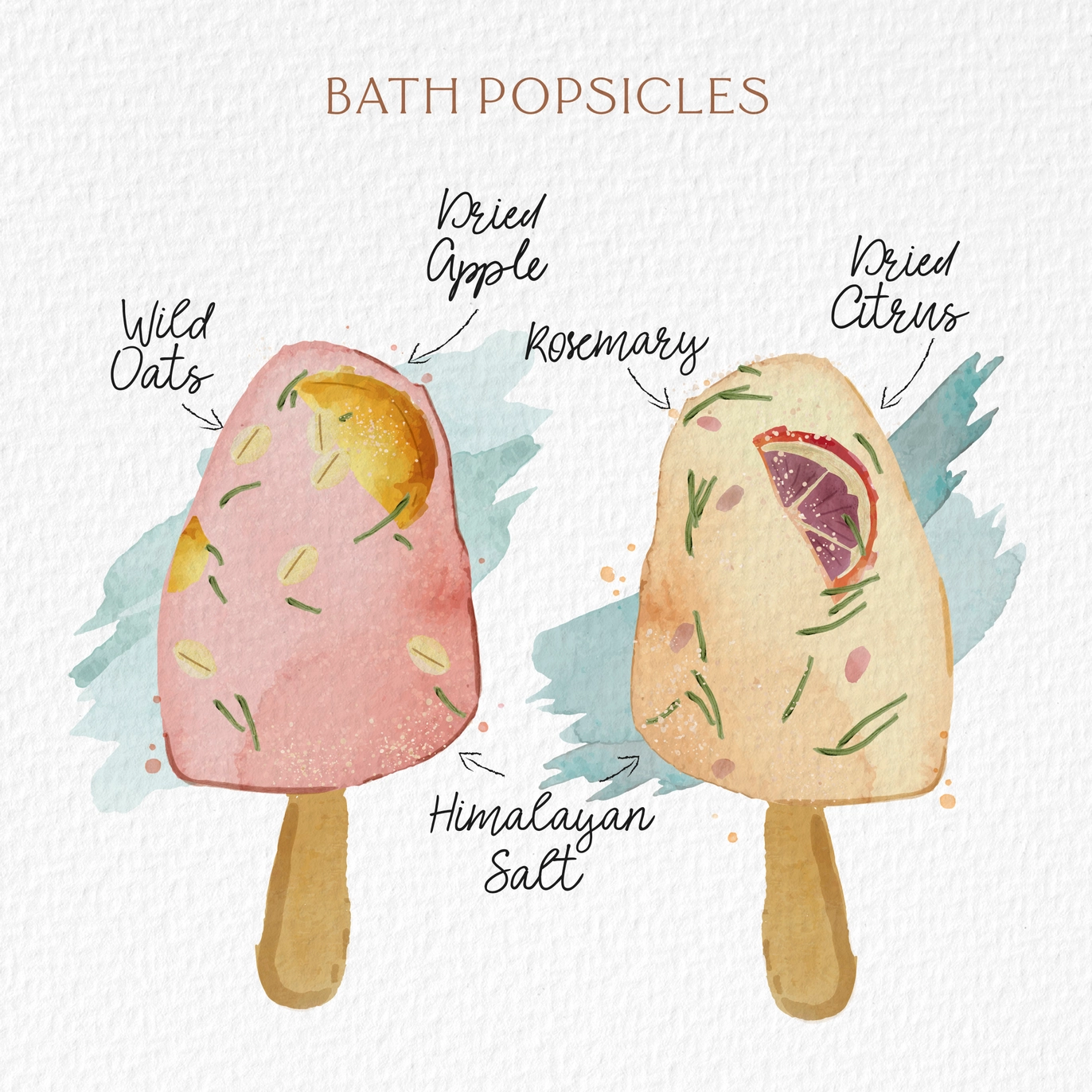 Botanical Bath Clay Pops with Dried Fruit and Epsom Salt 2