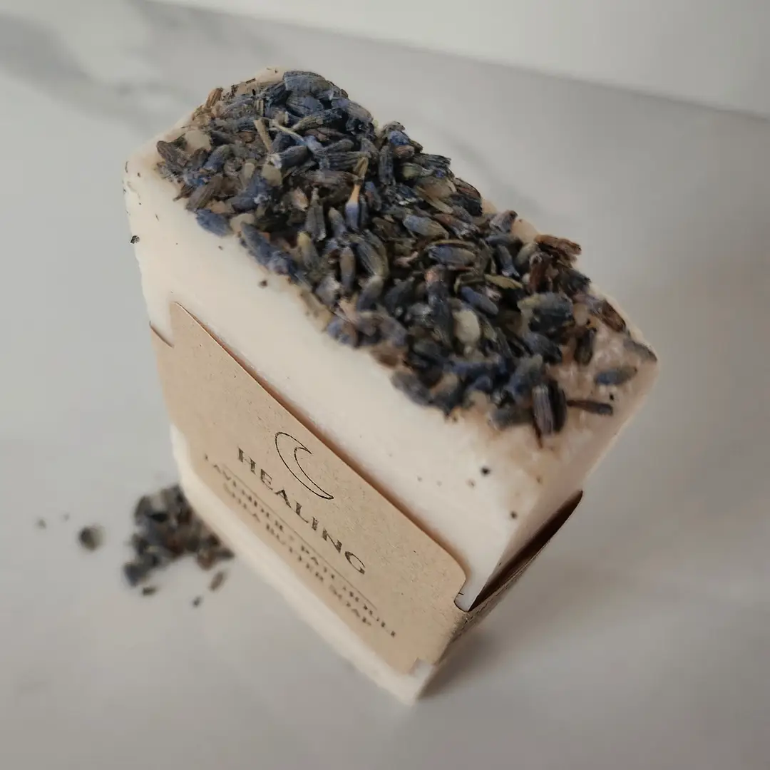 Lavender + Patchouli Organic Shea Butter Healing Soap 2